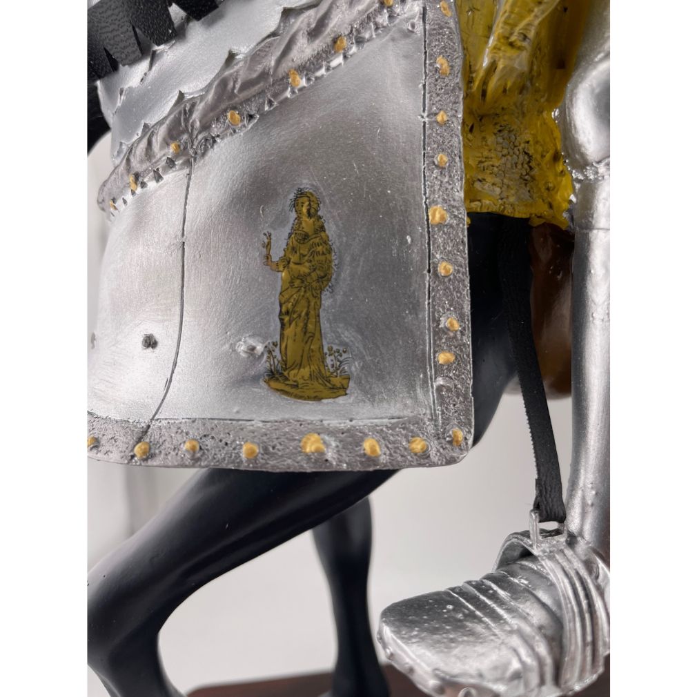 Knight and Horse Wearing Armor Statue Philadelphia Museum of Art 14.25H