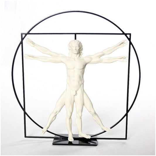 Vitruvian Universal Man Statue by DaVinci, White