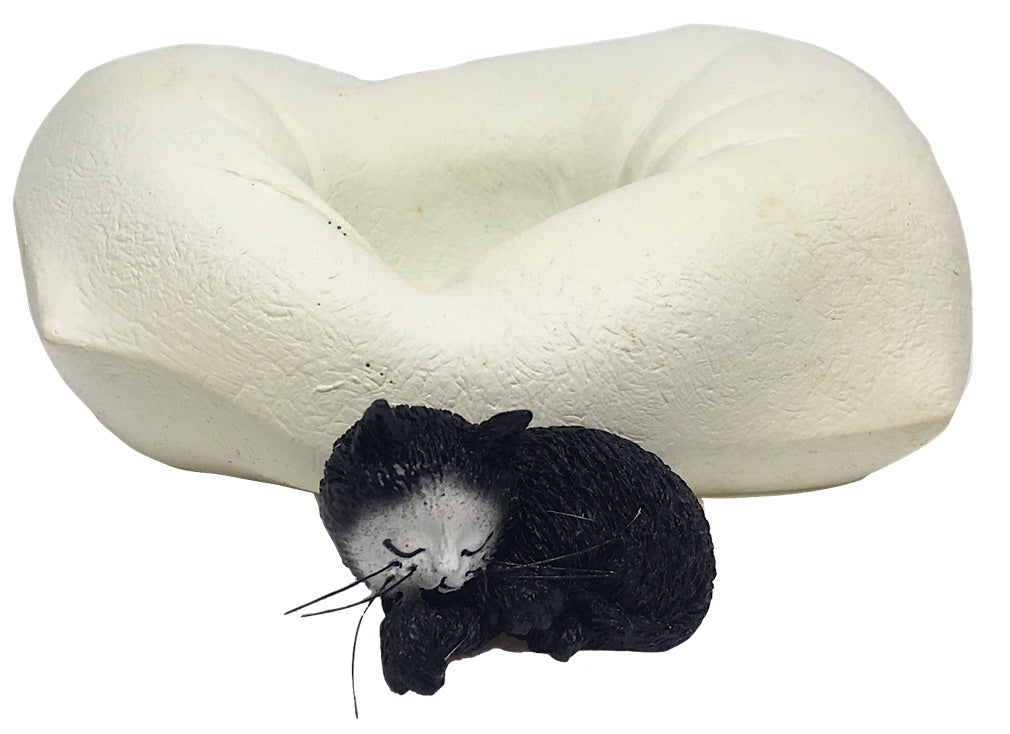 Kitty Sleeping in Fluffy Pillow Statue by Dubout