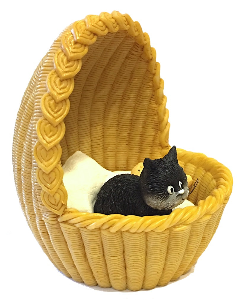 Cozy Nest Little Kitten Snuggling with Bear Small Statue Two Piece Set by Dubout