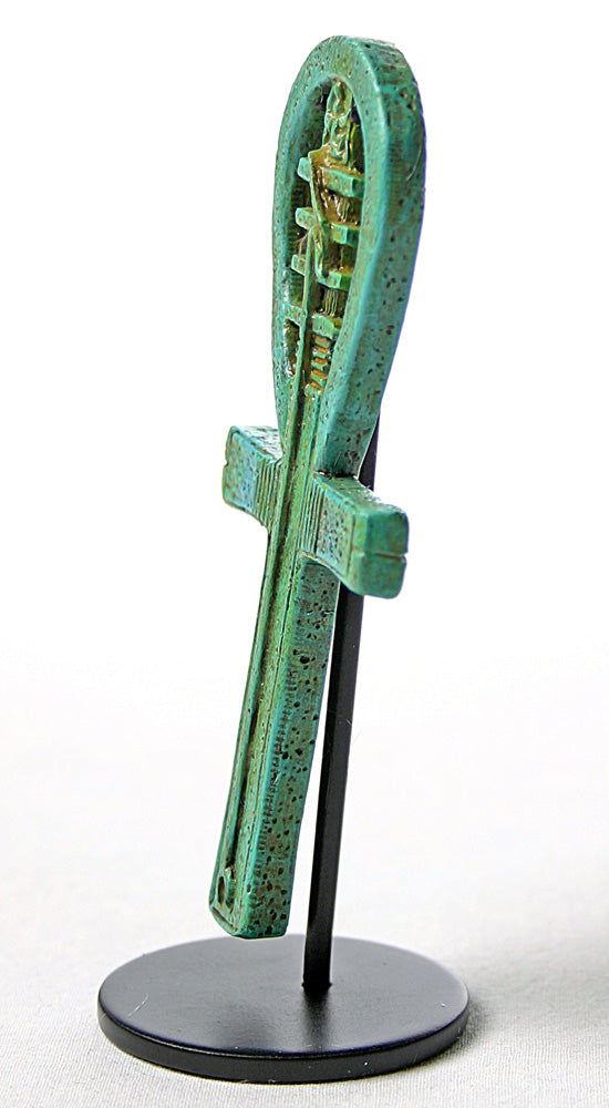 Egyptian Ankh Djed Pillar Amulet Miniature Sculpture
