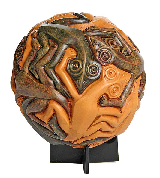 Escher Lizards Geckos Sphere Tessellation Paperweight Orb Parastone ESC06