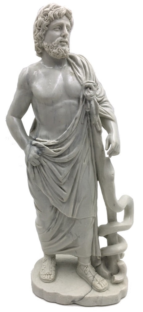 Asclepios Statue from Epidaurus Greek Collectible Figurine 8.25-inch