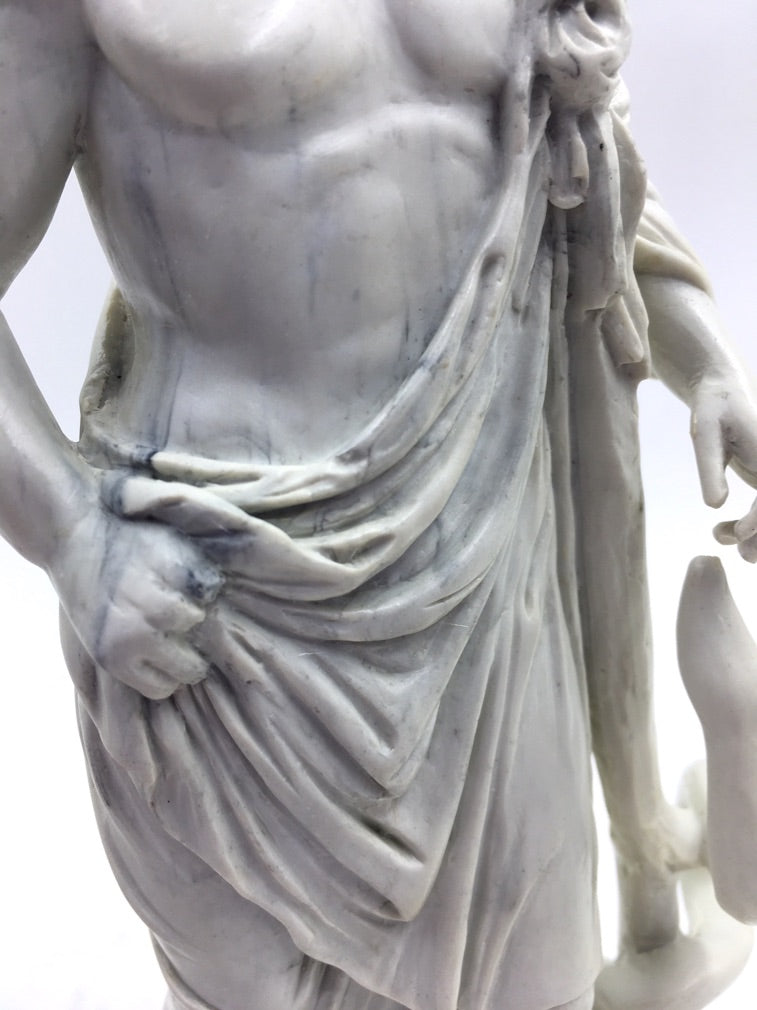 Asclepios Statue from Epidaurus Greek Collectible Figurine 8.25-inch
