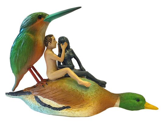 Couple on a Duck Seduction Sin Statue by Hieronymos Bosch JB26 Parastone