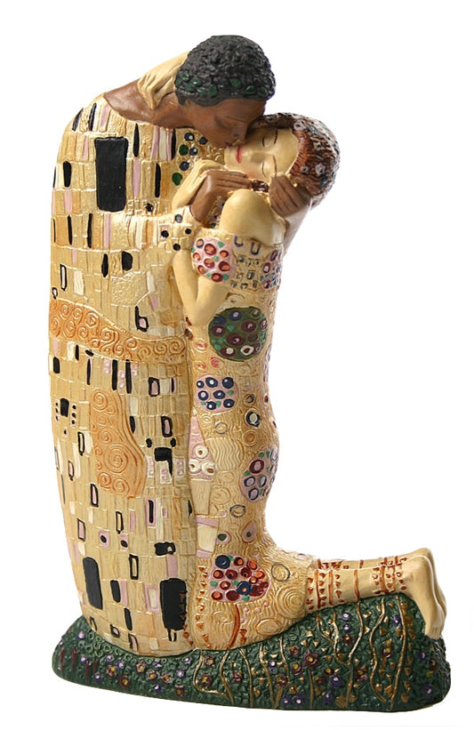 The Kiss Man and Woman Hugging Statue by Gustav Klimt