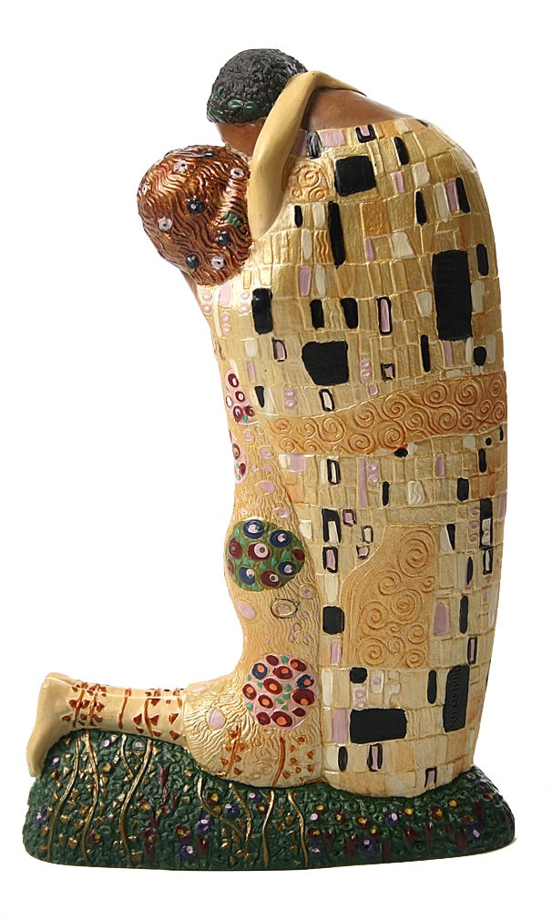 The Kiss Man and Woman Hugging Statue by Gustav Klimt