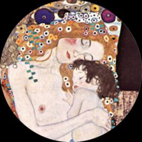 Klimt Mother and Child Purse Handbag Magnification Mirror