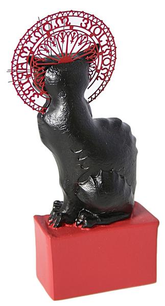 Le Chat Noir Black Cat Statue by Steinlen