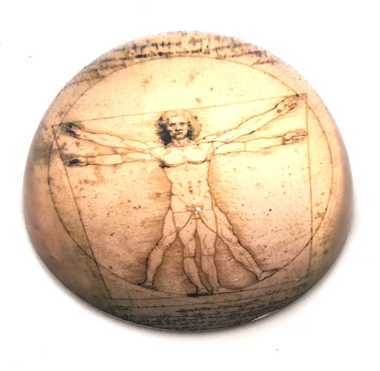 Vitruvian Man Glass Paperweight by Davinci PDAV1 Parastone