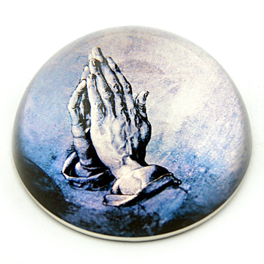 Praying Hands Glass Paperweight by Albrecht Durer