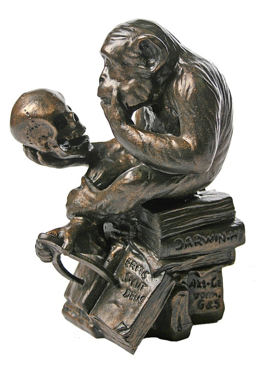 Monkey with Skull Statue (1892-93) by Rheinhold 6H