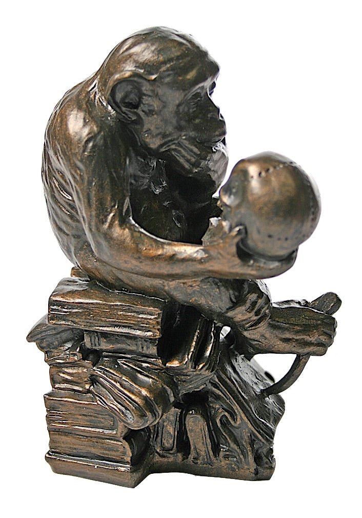 Monkey with Skull Statue (1892-93) by Rheinhold 6H