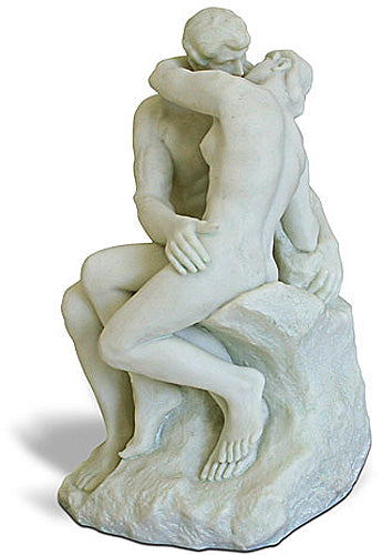 The Kiss Statue by Rodin, White - Small