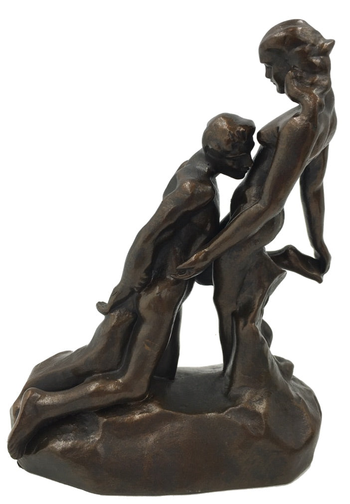 Eternal Idol Couple Forever Bronze Finish Statue by Rodin 6 in H