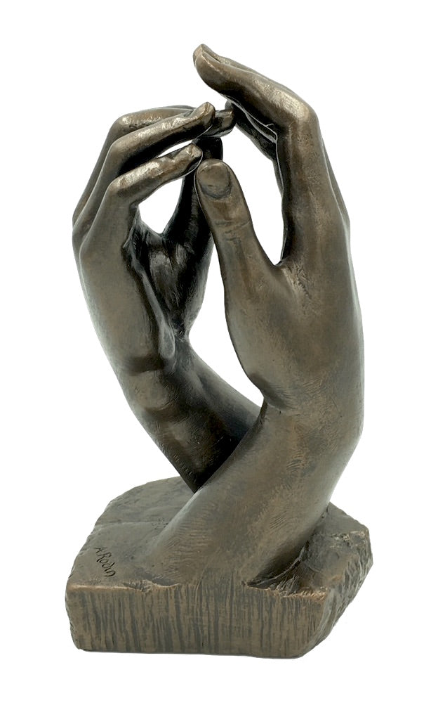 Parastone Rodin Cathedral Clasping Hands Bookshelf Statue 17H