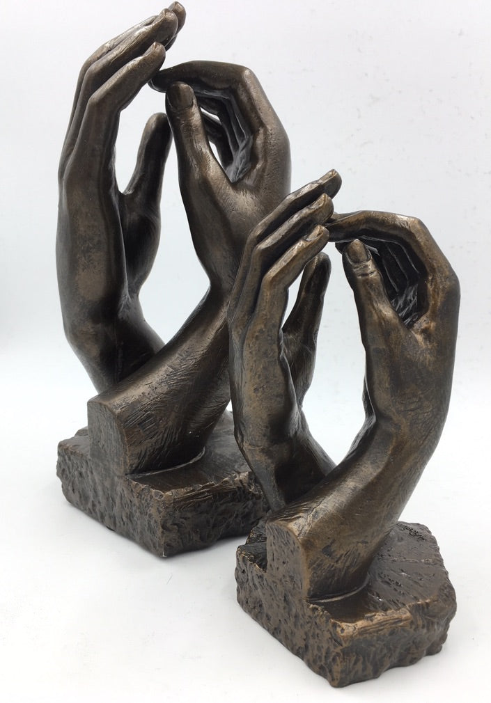 Rodin Cathedral Clasping Hands Statue Small