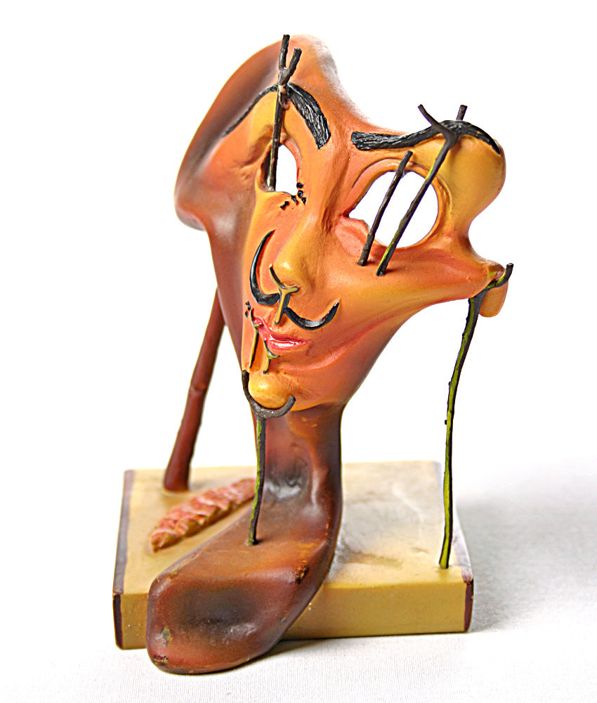 Self-portrait with Fried Bacon Surrealism Statue by Salvador Dali