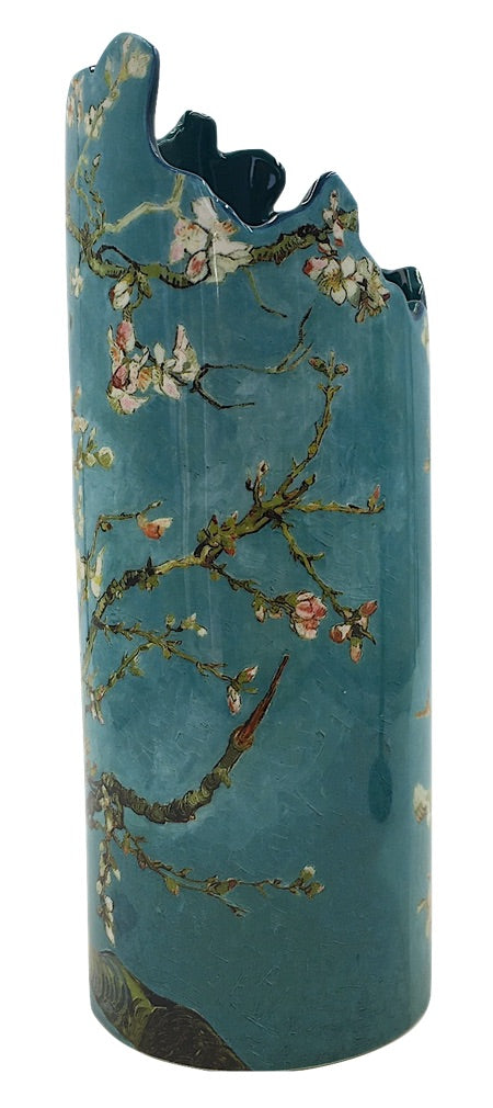 Van Gogh Almond Tree in Blossom Round Ceramic Flower Vase