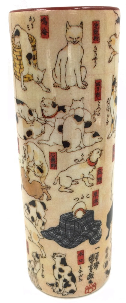 Cats Doing Everyday Activities Japanese Tealight Candleholder by Kuniyoshi