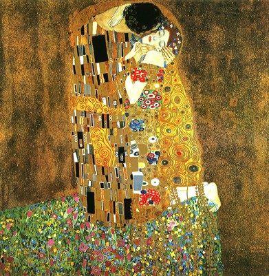 The Kiss Man and Woman Hugging Statue by Gustav Klimt, Grande