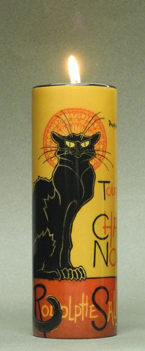 Steinlen Le Chat Noir Cat Tealight Candleholder